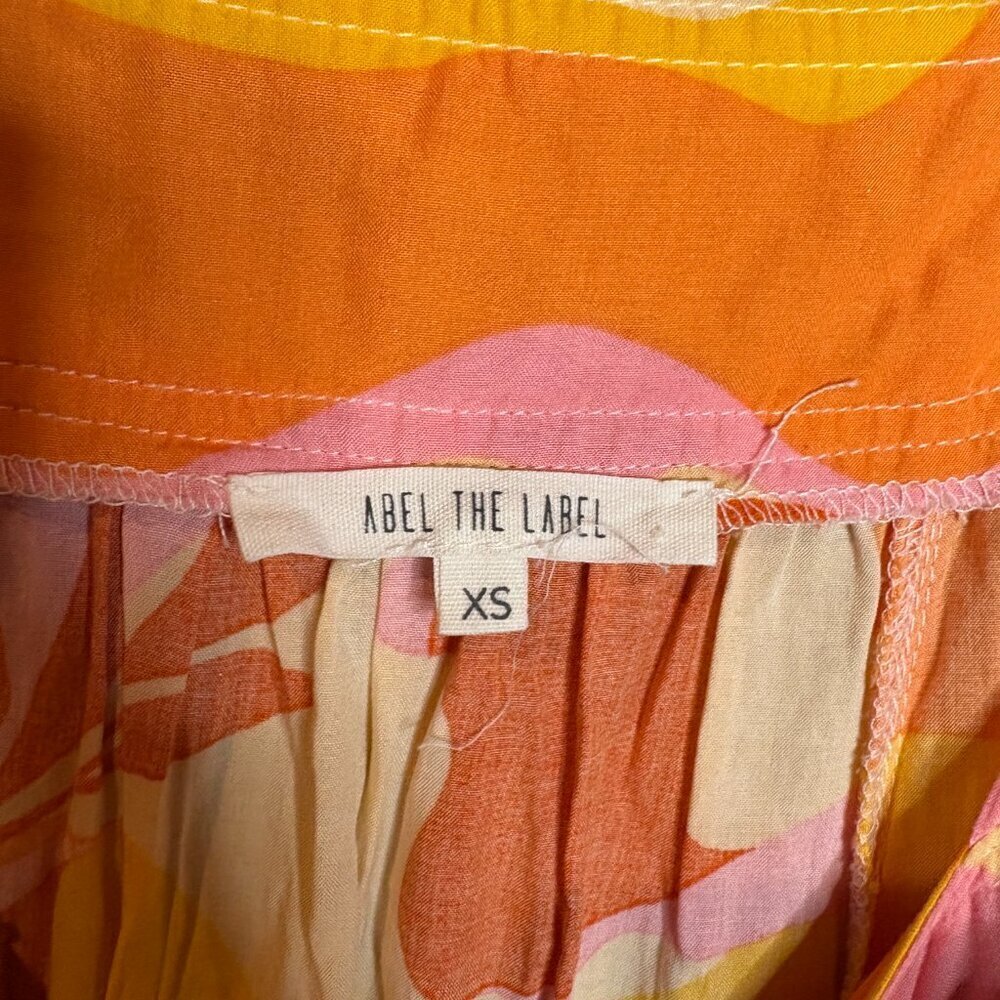 Abel The Label Anthropologie Orange Pink Boho Maxi Dress - Picture 5 of 7